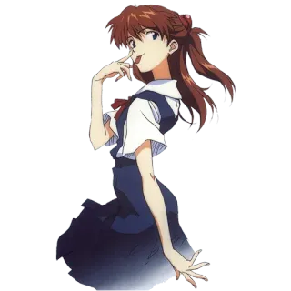 😜 Misato Katsuragi Neon Genesis Evangelion Anime, Wanita, rambut merah, Eva, Nerv telegram sticker