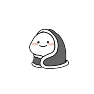 😷 carino, cartone animato, blob, kawaii, coperta, accogliente telegram sticker