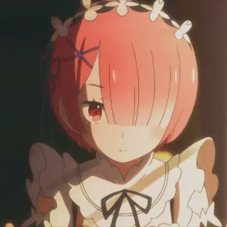 🍓 Ram Re:Zero Anime, Ram, Re:Zero, Waifu, Lindo, Manga whatsapp sticker