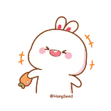 😂 coniglio, cartone animato, carino, animale, felice whatsapp sticker