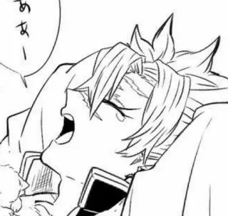 🥱 あー 动漫, 漫画, 对话框, 人物, 黑白 telegram sticker