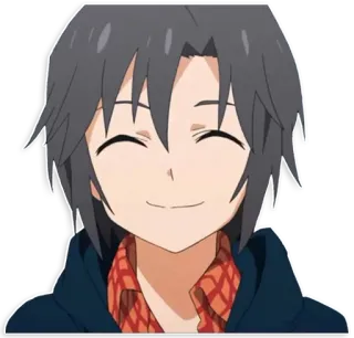 😊 anime, sonriendo, personaje, masculino, feliz telegram sticker