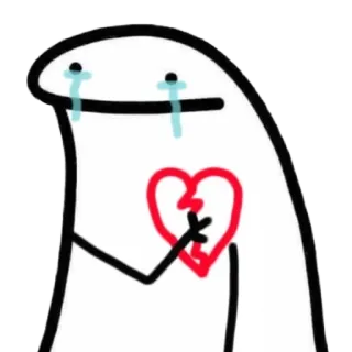 💔 Cartoon, gebrochenes Herz, traurig, emotional, weinen, Liebeskummer telegram sticker