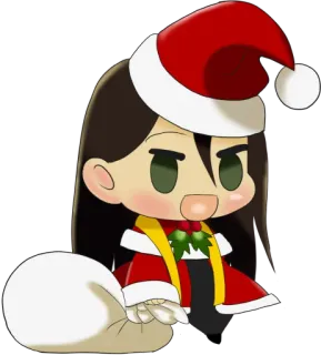 🎉 Рождество, Санта Клаус, Чиби, Праздник, Мультфильм telegram sticker