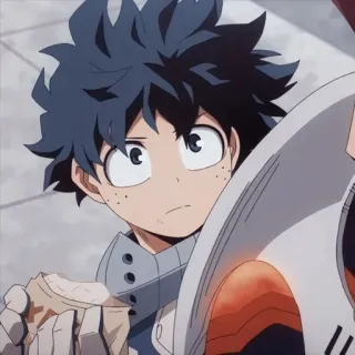 😥 Izuku Midoriya My Hero Academia anime, manga, superhero, My Hero Academia, Izuku Midoriya, Deku telegram sticker