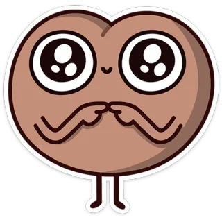🥹 cute, cartoon, heart, kawaii, character, whimsical telegram sticker