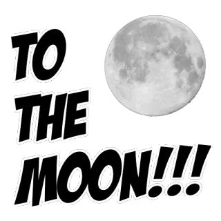 😍 TO THE MOON!!! moon, space, rocket, stars, sky, travel, explore telegram sticker