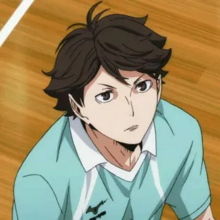 🍃 Tooru Oikawa Haikyuu!! Anime, Haikyuu, Oikawa, Tooru, Volley-ball, Personnage telegram sticker