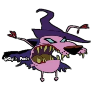 😡 @Sigilo_Packs стикер, мультик, персонаж, собака, страшный, монстр telegram sticker