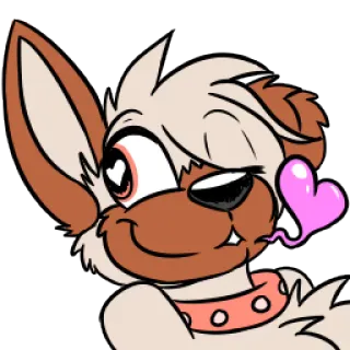 😘 hond, anime, schattig, harig, cartoon telegram sticker