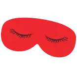 👓 masque de sommeil, masque pour les yeux, rouge, sommeil, relaxation telegram sticker