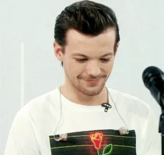 🍉 Louis Tomlinson นักร้อง, คนดัง, ดอกกุหลาบ, ภาพเหมือน telegram sticker