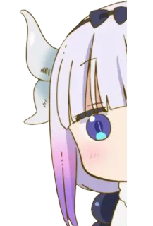 😶 Kanna Kamui Miss Kobayashi's Dragon Maid Anime, Carino, Drago, Ragazza, Kanna, Kawaii telegram sticker