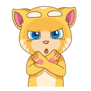 ❌ Talking Tom gato, desenho animado, personagem, animal, Talking Tom telegram sticker