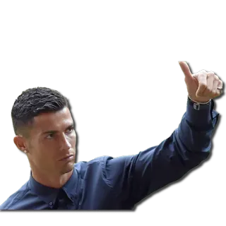 👍 Cristiano Ronaldo voetbal, football, atleet, duim omhoog, speler telegram sticker