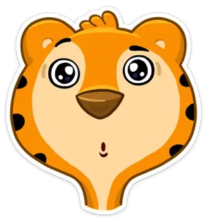 😱 호랑이, 귀여운, 동물, 만화, 스티커, 주황색, 포유류 telegram sticker