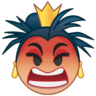 😡 emoji, angry, queen, cartoon telegram sticker