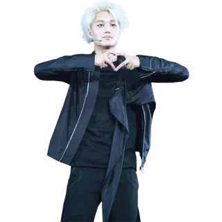 ❤️ persona, uomo, cuore, gesto, K-pop whatsapp sticker