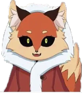 🙂 fuchs, anime, cartoon, tier, furry, charakter, süß, illustration whatsapp sticker