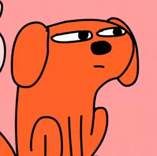 ✨ dog, cartoon, animal, orange, pet whatsapp sticker