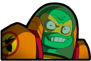 😈 Michelangelo Teenage Mutant Ninja Turtles นินจา, เต่า, การ์ตูน, มนุษย์กลายพันธุ์, Rise of the Teenage Mutant Ninja Turtles, ทีเอ็มเอ็นที, ไมเคิลแอนเจโล telegram sticker