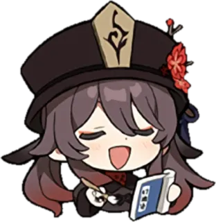 🔥 Hu Tao Genshin Impact anime, video game, cute, girl, genshin impact, hu tao telegram sticker