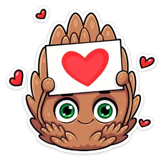 ❤️ милый, сердце, любовь, мультик, персонаж telegram sticker
