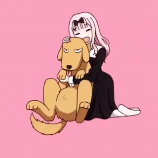 ❤️ Chika Fujiwara Kaguya-sama: Love Is War Аниме, Чика, Собака, Милый, Смешной, Любовь это война, Мультфильм telegram sticker