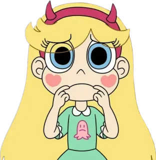 ☹️ Star Butterfly Star vs. the Forces of Evil Desenho animado, Disney, Star Butterfly, Personagem, Triste, Anime telegram sticker