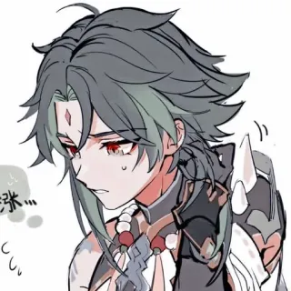 🌟 Xiao Genshin Impact 慌张... Anime, Genshin Impact, Xiao, Video game, Personagem, Asiático telegram sticker