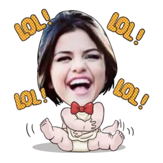 😂 LOL! lol, rindo, bebê, engraçado, humor, expressão whatsapp sticker