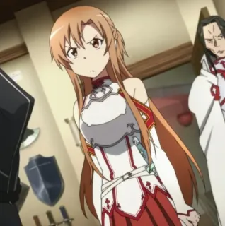 😠 Asuna Yuuki Sword Art Online Anime, Sword Art Online, Asuna, Yuuki, Dziewczyna Anime, Postać, Fikcyjny telegram sticker