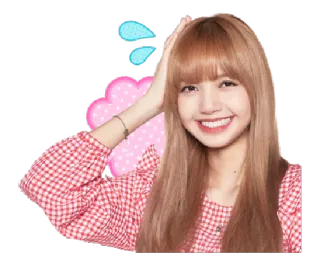 😅 Lisa kpop, cantante, chica, mujer, cara, sonrisa, linda, persona telegram sticker