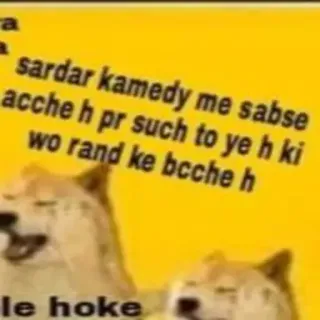 😂 sardar kamedy me sabse
acche h pr such to ye h ki
wo rand ke bcche h ofensivo, insultante, meme telegram sticker