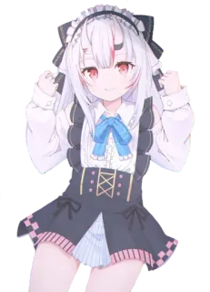 😳 Anime, Maid, Kawaii, Mignon, Vtuber, Illustration telegram sticker