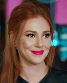 ☺ woman, redhead, portrait, beauty, face, person, smile telegram sticker