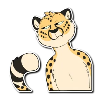 😑 치타, 동물, 고양이, 점 telegram sticker