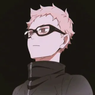 🍤 Kei Tsukishima Haikyuu!! Kei Tsukishima, Anime, Haikyuu, Tsukishima, Kacamata telegram sticker