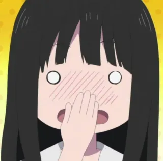 😱 animé, choquée, surprise, fille, dessin animé, personnage telegram sticker