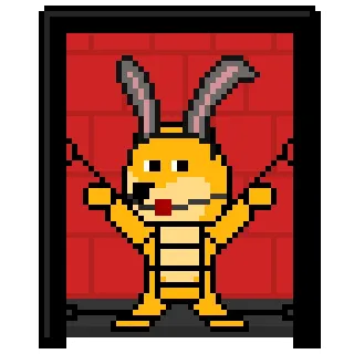 😇 Pixel art, lapin, lapinou, lié, bondage, retenu telegram sticker