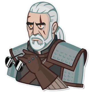 😑 Geralt of Rivia The Witcher The Witcher, Geralt, Aufkleber, Fantasy, Monsterjäger whatsapp sticker