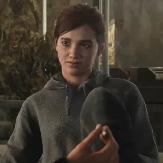 🪶 Ellie The Last of Us видеоигра, персонаж, женщина, сигарета telegram sticker