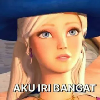 😆 Barbie AKU IRI BANGAT Barbie, boneka, kartun, animasi, film, pirang, karakter telegram sticker