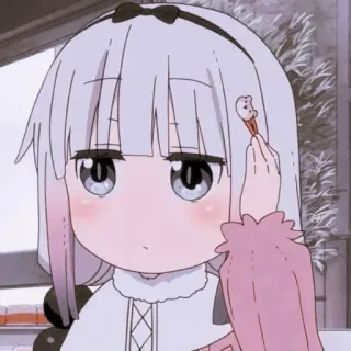 💕 Kanna Kamui Miss Kobayashi's Dragon Maid Anime, Kanna, Drago, Cameriera, Carino, Kawaii, Miss Kobayashi telegram sticker