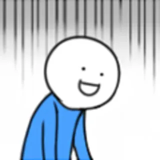 😨 cartoon, expression, emotion, stick figure, meme whatsapp sticker