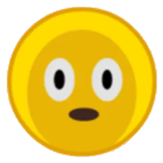 😮 Emoji, Choqué, Surprise, Jaune, Visage telegram sticker