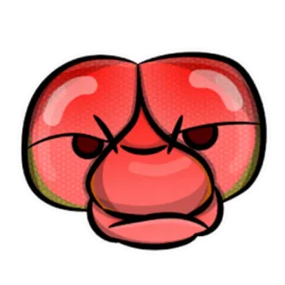 😡 vermelho, monstro, desenho animado, rosto, zangado, criatura telegram sticker