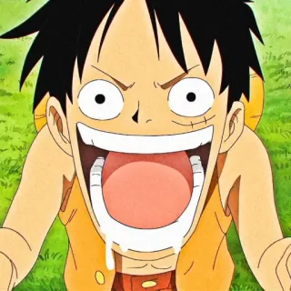 🍞 Luffy One Piece 动漫, 卡通, 海贼王, 路飞, 搞笑, 表情 telegram sticker