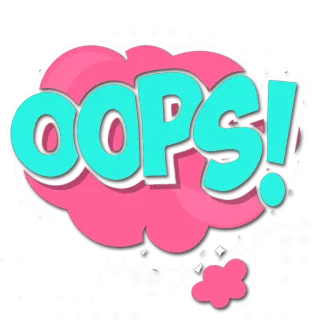 ☹️ OOPS! oups, erreur, bd, bulle, expression telegram sticker
