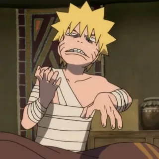 👹 Naruto Uzumaki Naruto Anime, Naruto, Ranny, Bandaże, Śmieszne, Manga, Kreskówka telegram sticker
